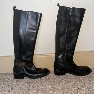Black Leather Vince Camuto Ridding Boots